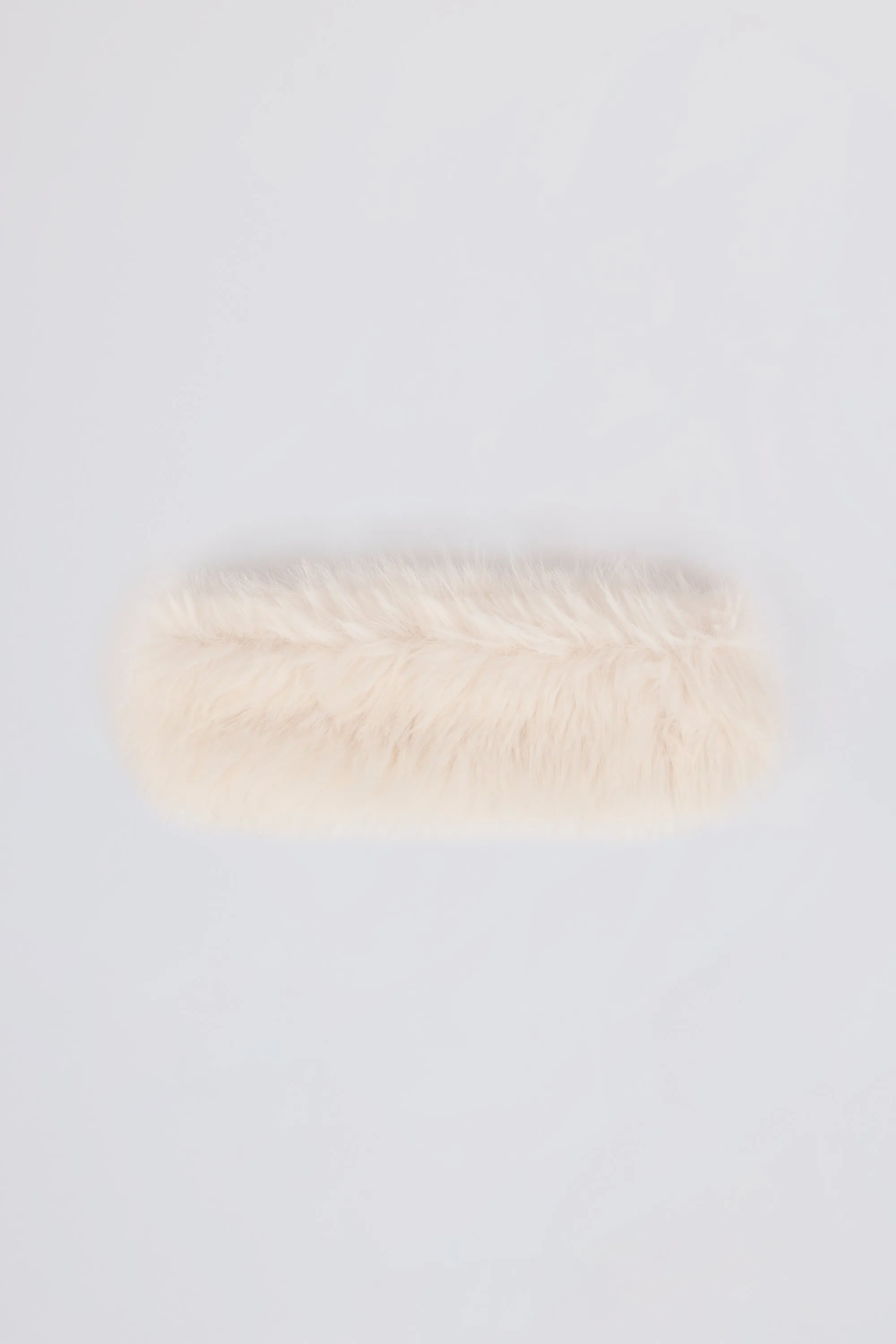 Faux-Fur Headband in Ice White