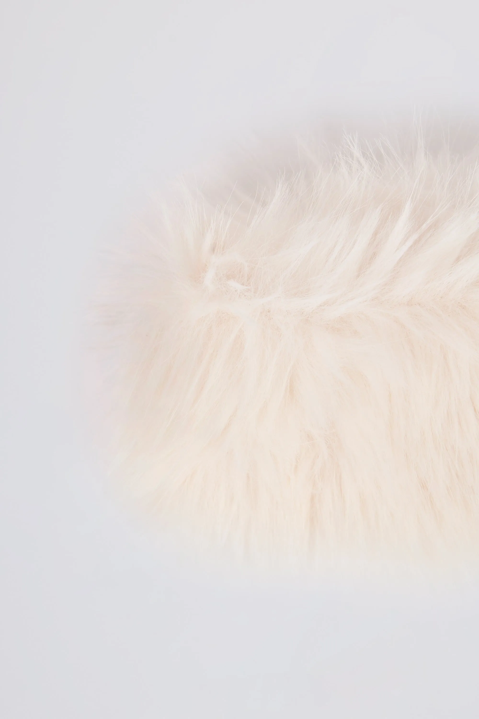 Faux-Fur Headband in Ice White