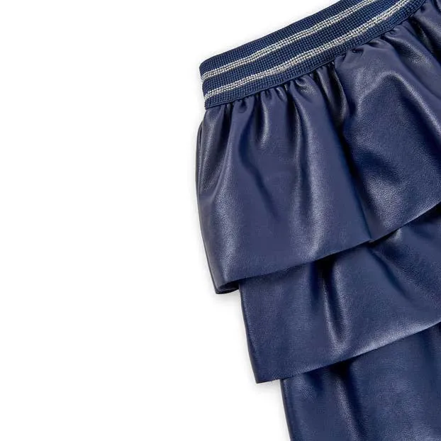 Faux Leather Layered Skirt  - 70% OFF FINAL SALE
