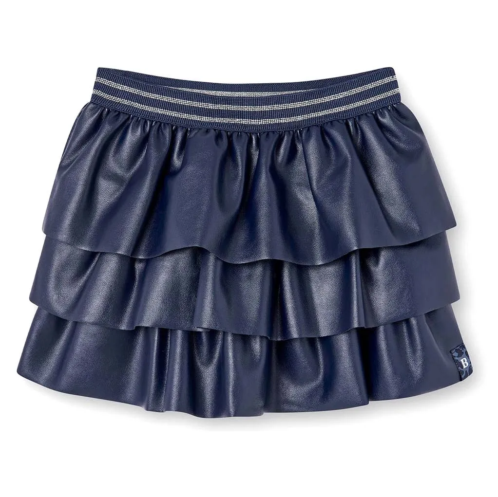 Faux Leather Layered Skirt  - 70% OFF FINAL SALE