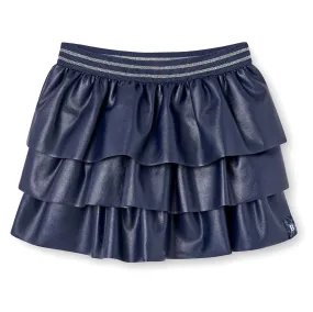 Faux Leather Layered Skirt  - 70% OFF FINAL SALE