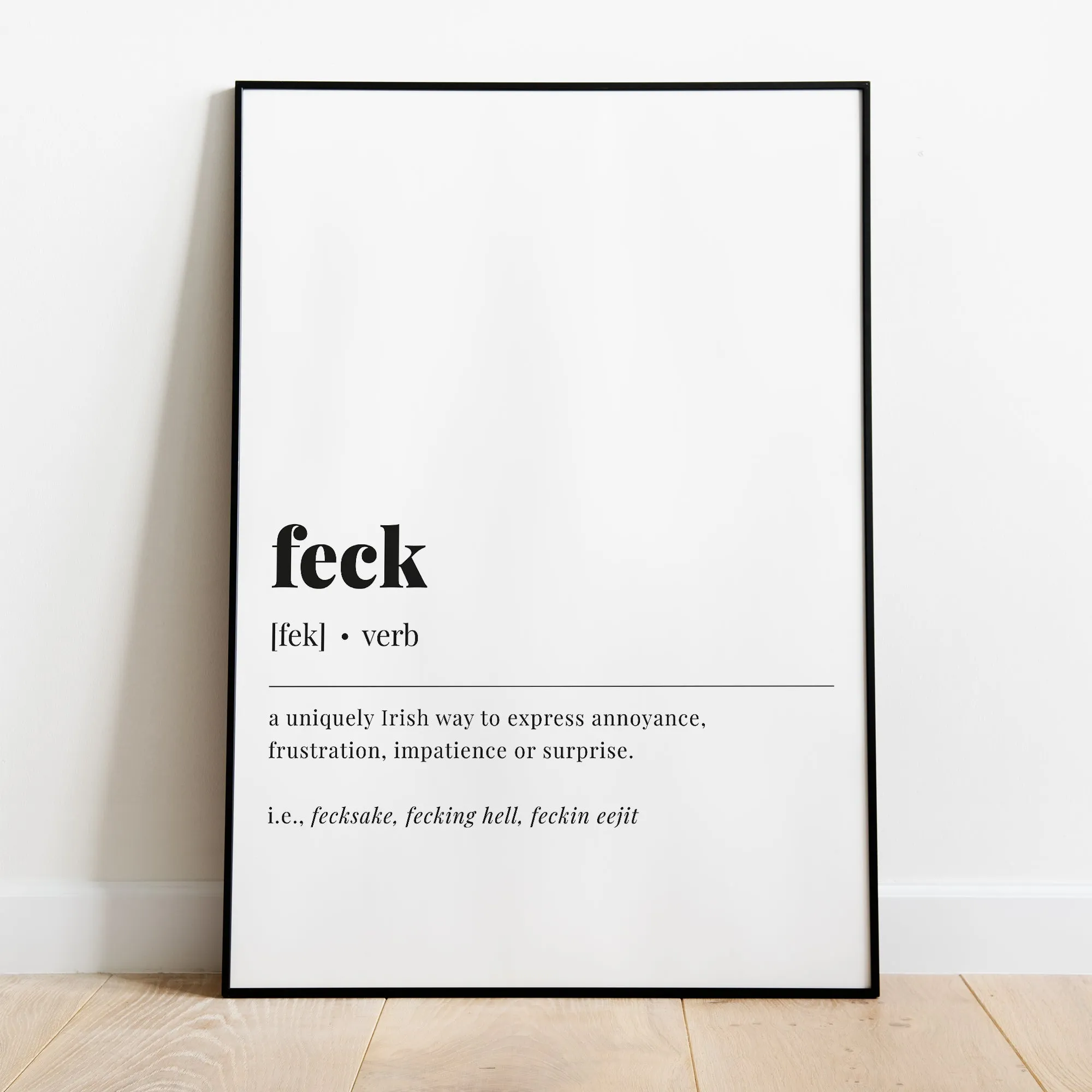 Feck Definition Print Instant Download