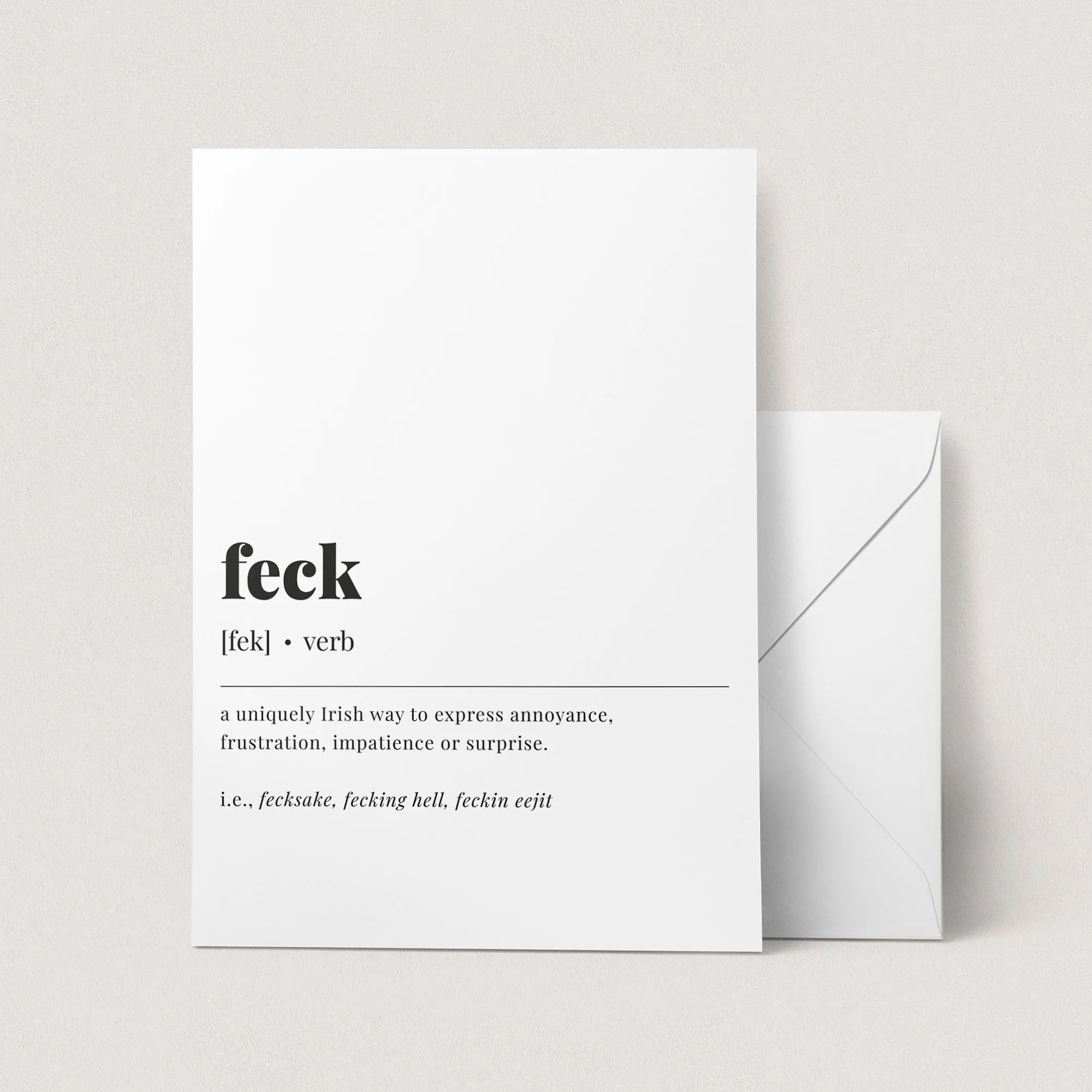 Feck Definition Print Instant Download