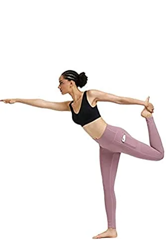 Fengbay 2 Pack High Waist Yoga Pants, Pocket Yoga Pants Tummy Control Workout Running 4 Way Stretch Yoga Leggings