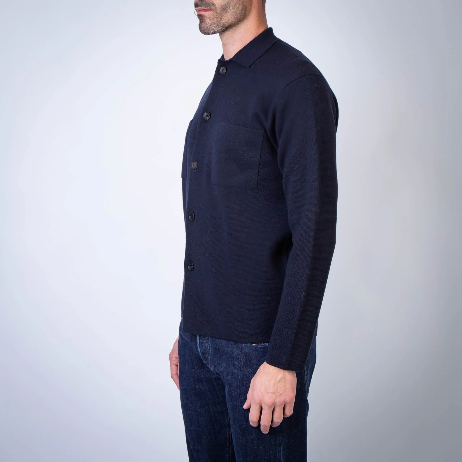 FILIPPO DE LAURENTIIS CARDIGAN FJMLT WM14M 890 BLUE