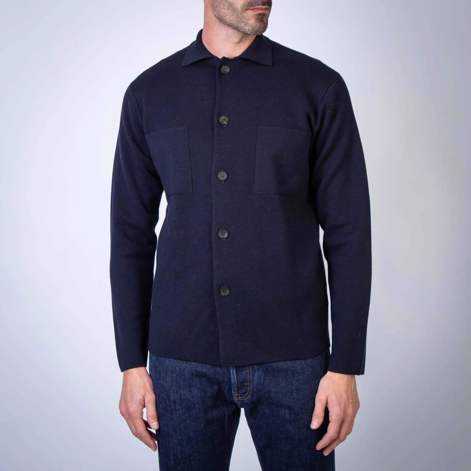 FILIPPO DE LAURENTIIS CARDIGAN FJMLT WM14M 890 BLUE
