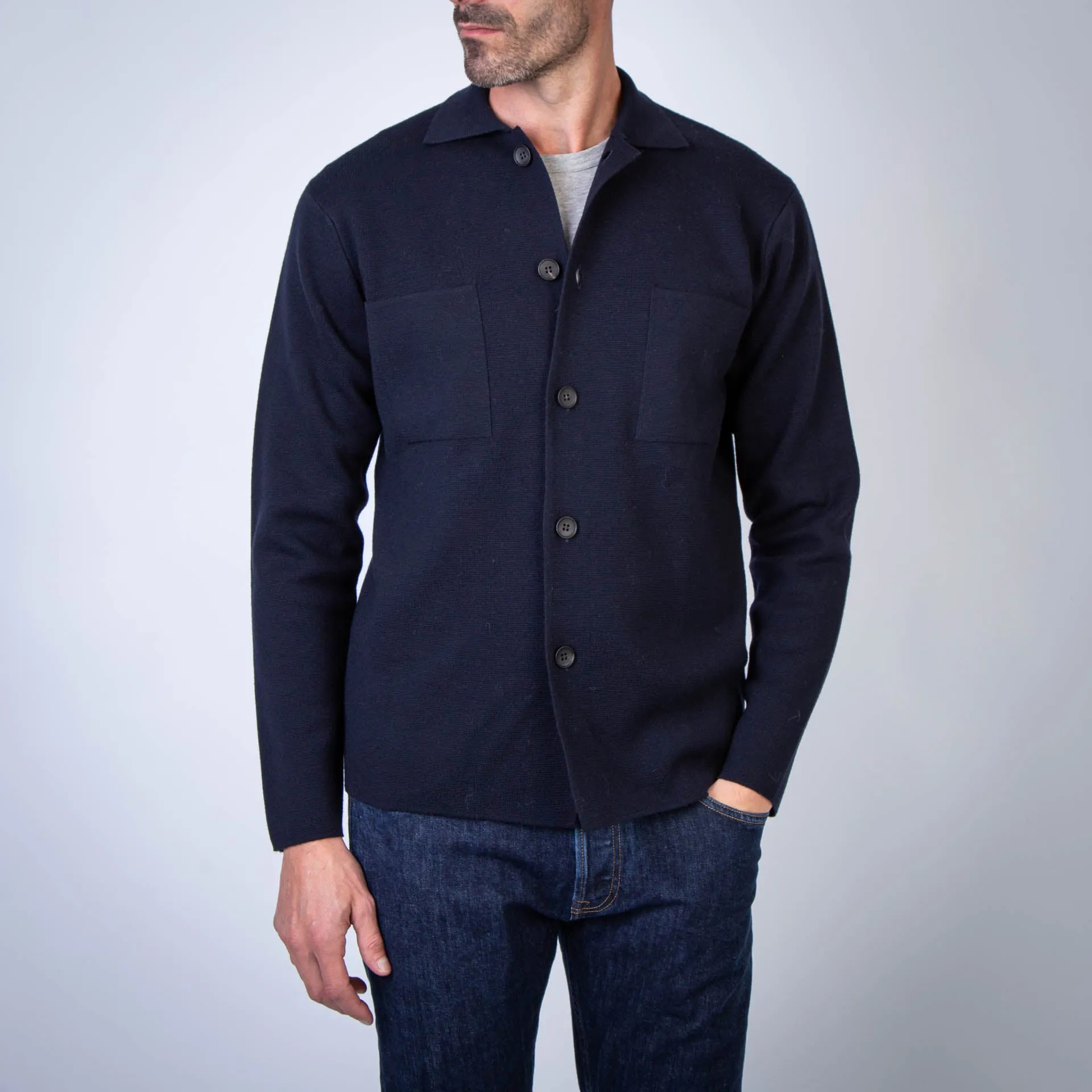 FILIPPO DE LAURENTIIS CARDIGAN FJMLT WM14M 890 BLUE