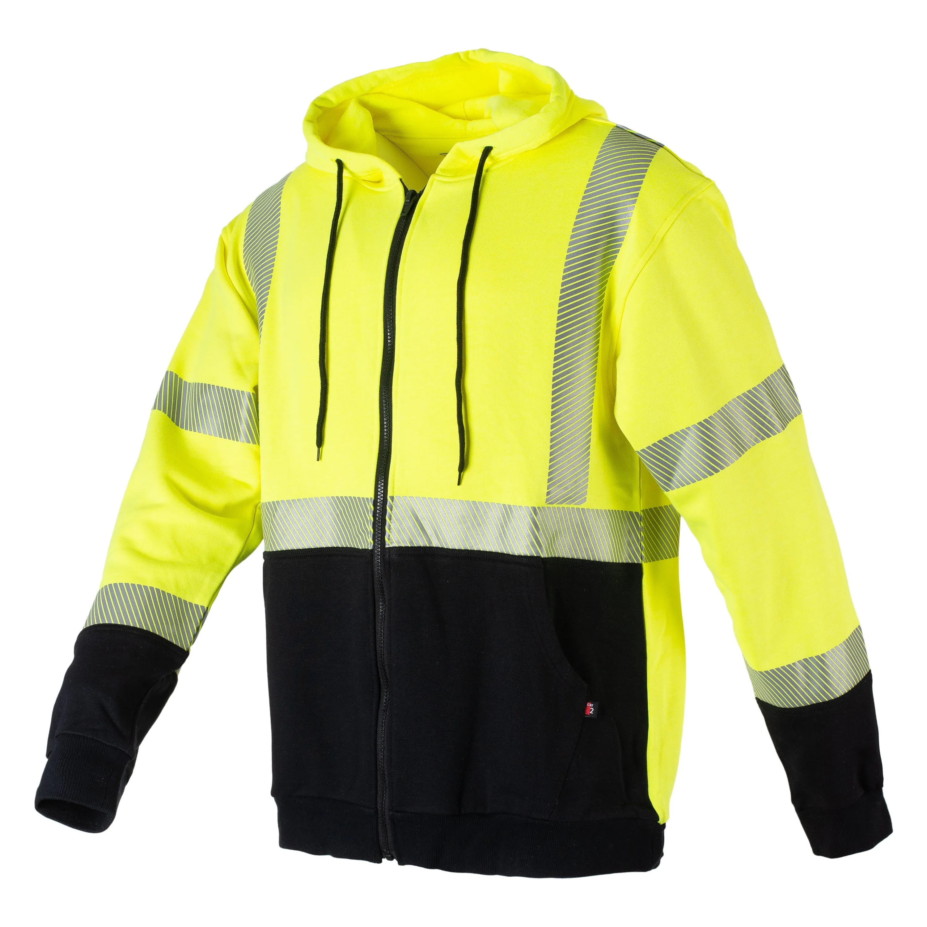 Flamesafe Workwear FR Flame Resistant Hi Vis Fleece Zip Hoodie Sweatshirt - CAT 2