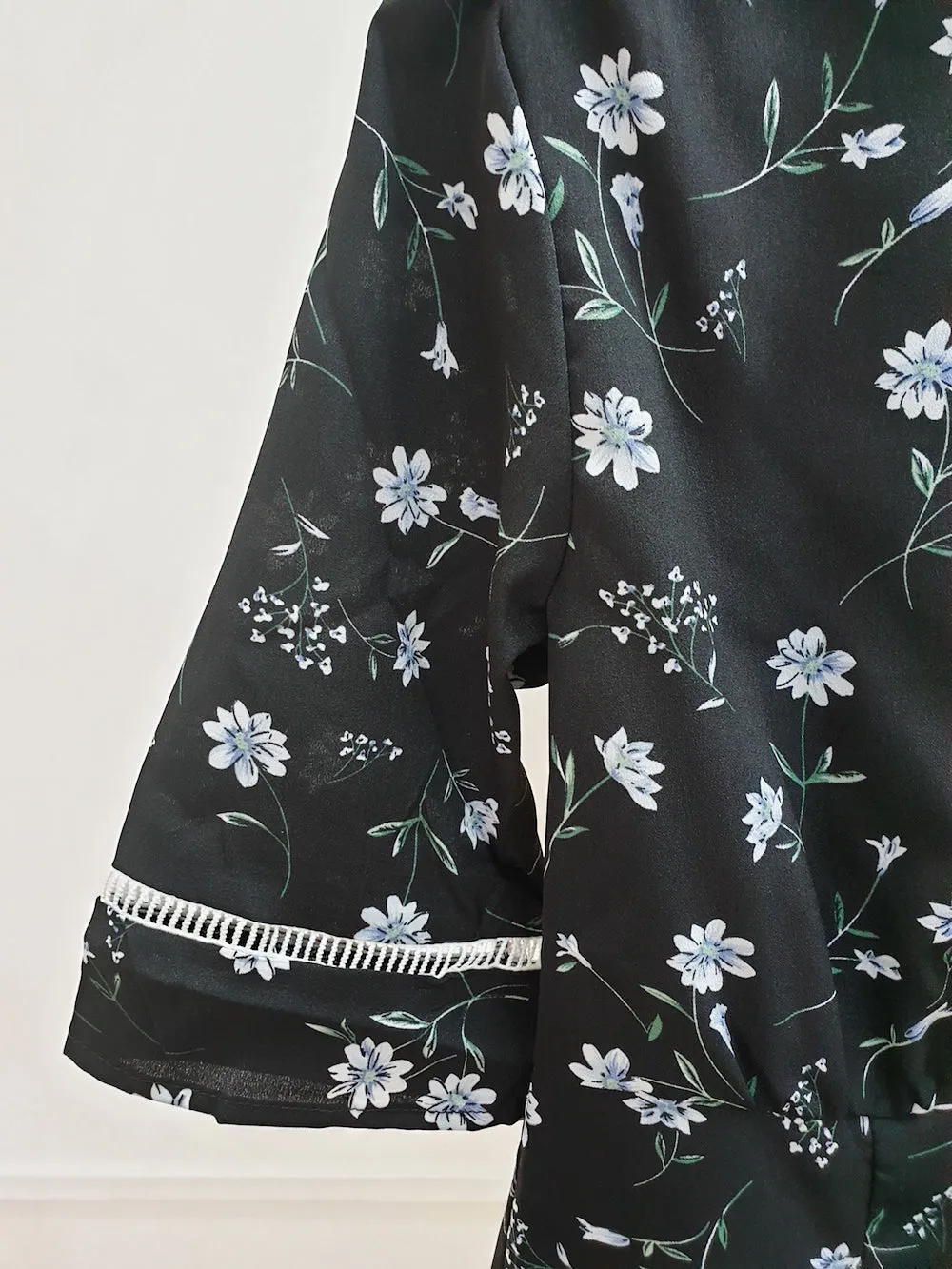 Floral Laser Trim Dress