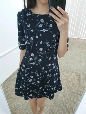 Floral Laser Trim Dress