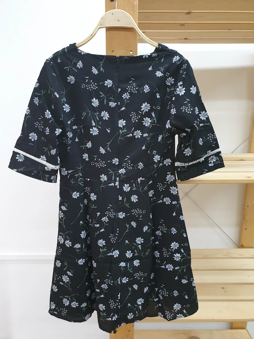 Floral Laser Trim Dress