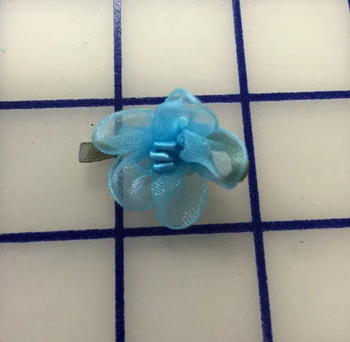 Flowers - Organza Flowers 3-Pack Turquoise