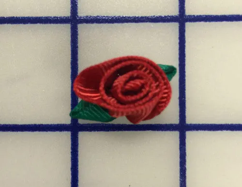 Flowers - Red Grosgrain Roses 3-Pack
