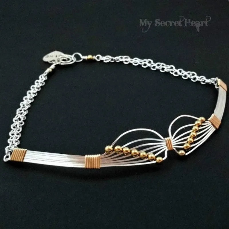 FLUTTER Butterfly Locking Collar, Sterling