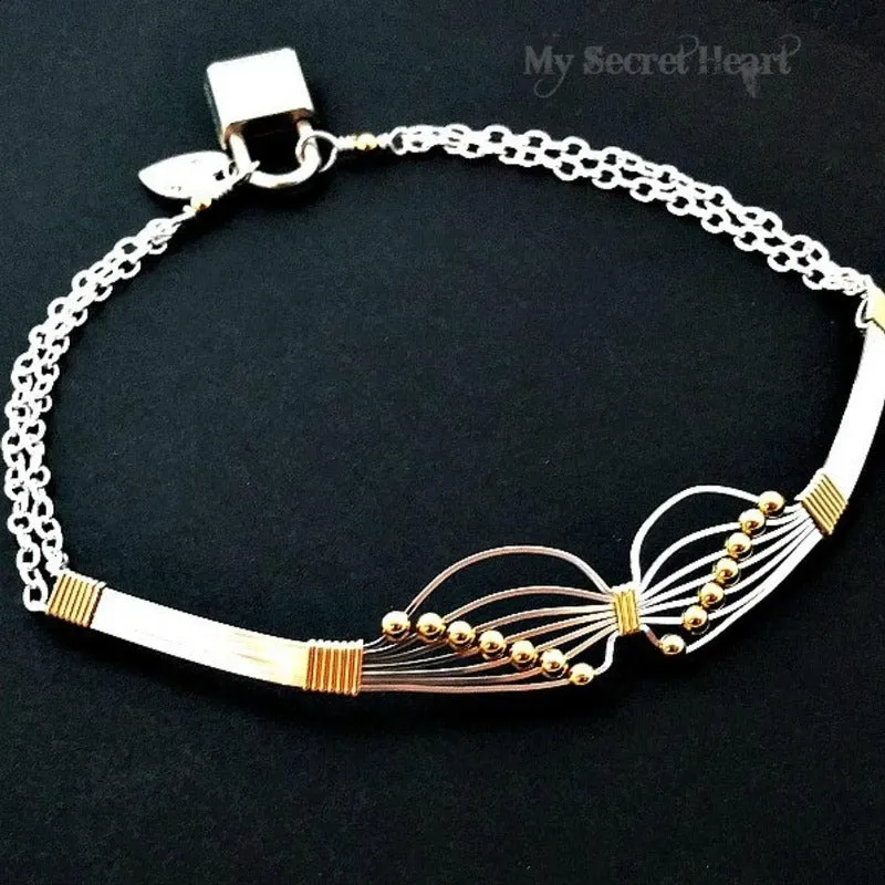 FLUTTER Butterfly Locking Collar, Sterling