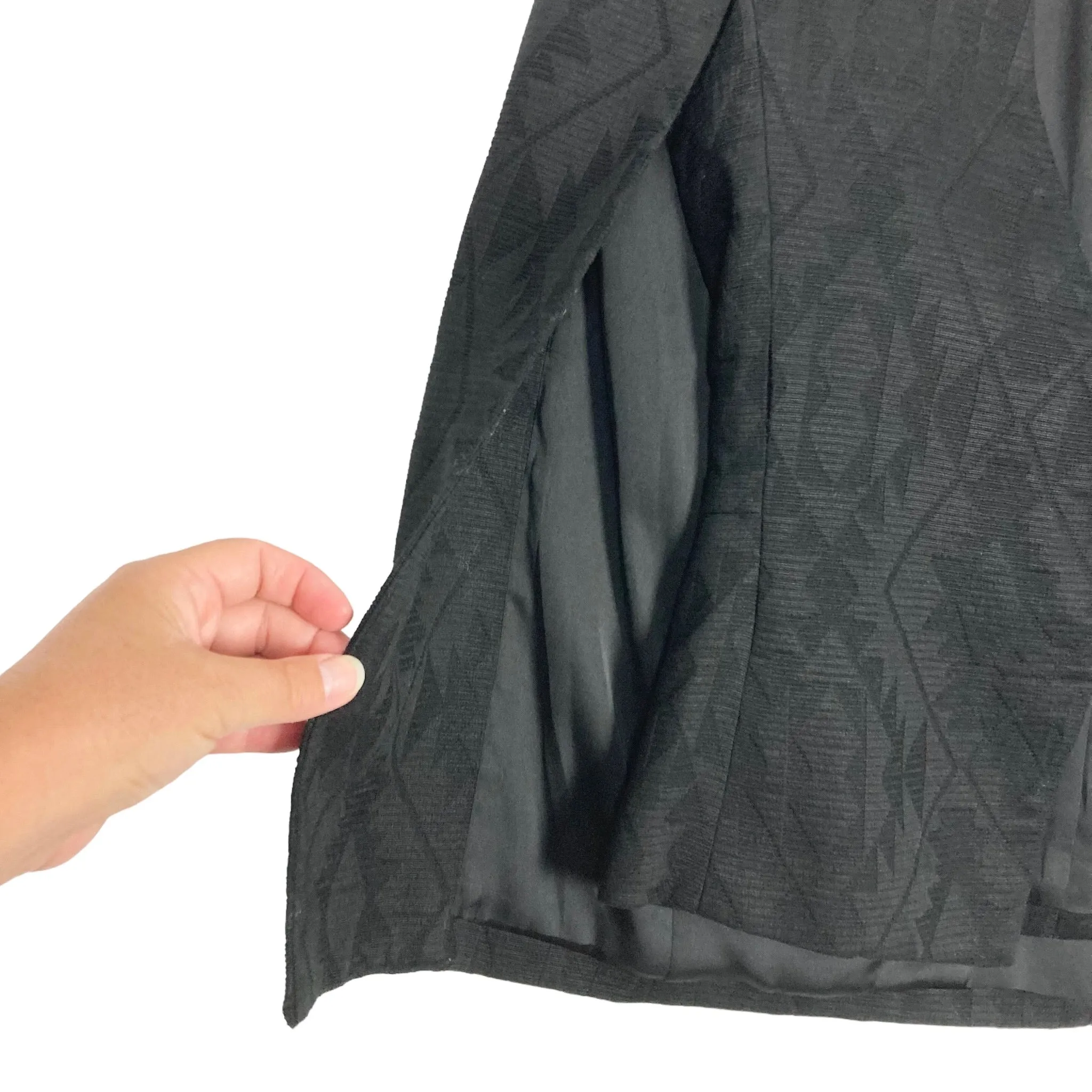 Forever New Black Textured Pattern Cape Blazer- Size 4