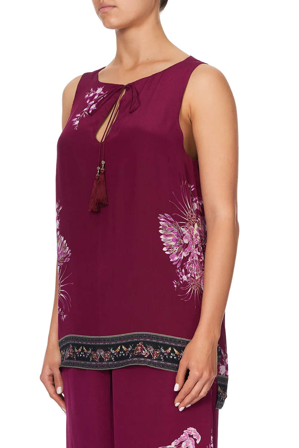 FRONT SPLIT TUNIC DESERT SUNRISE