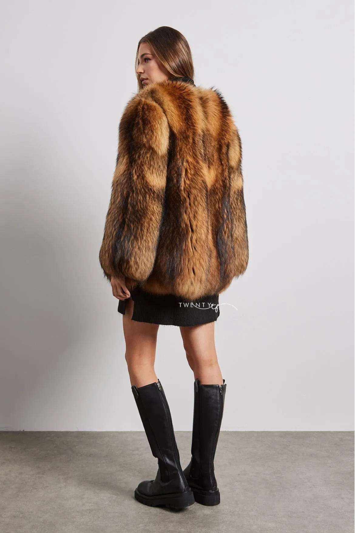 Full Pelt Natural Raccoon Fur Coat