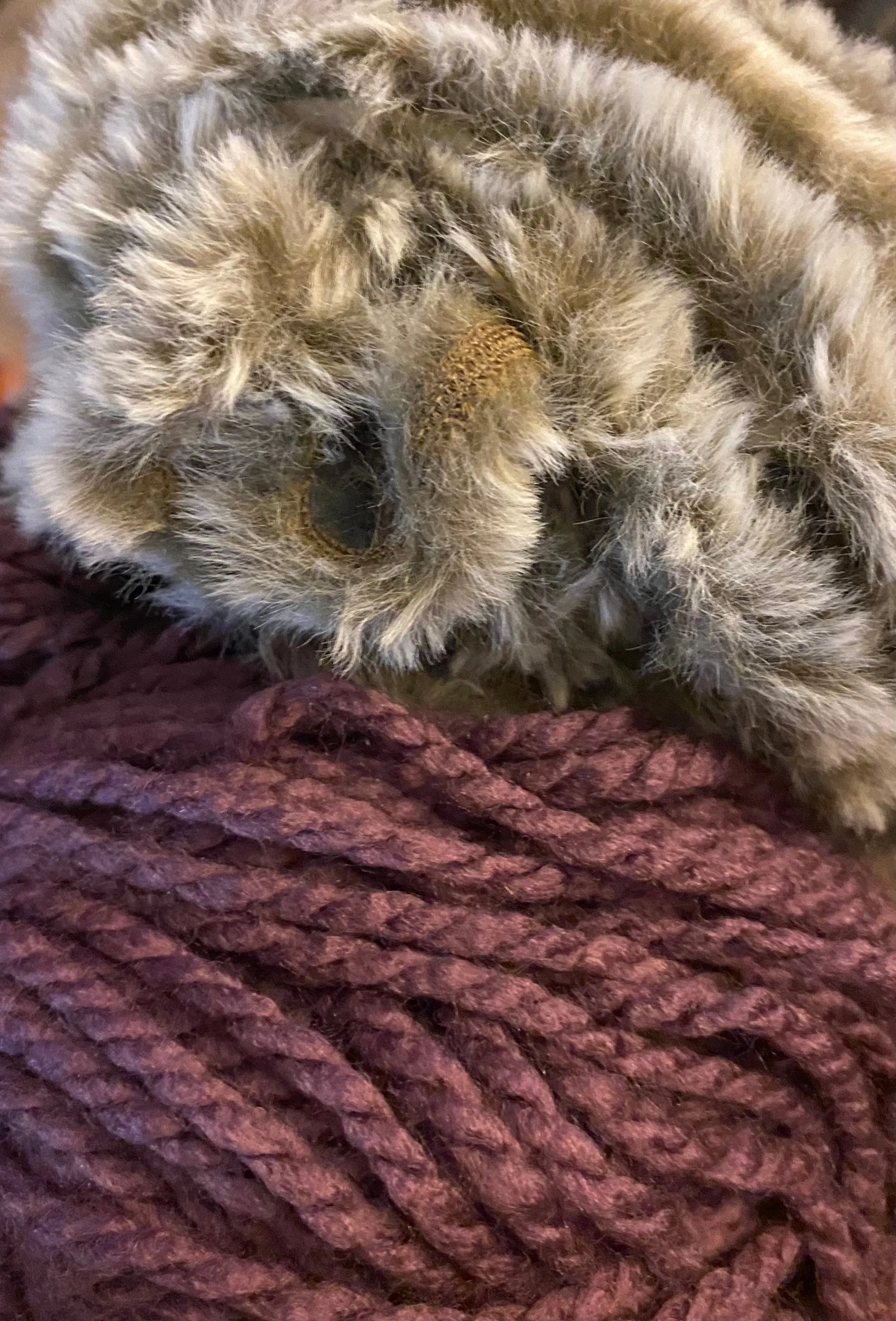Fur trim socks