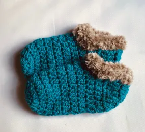 Fur trim socks