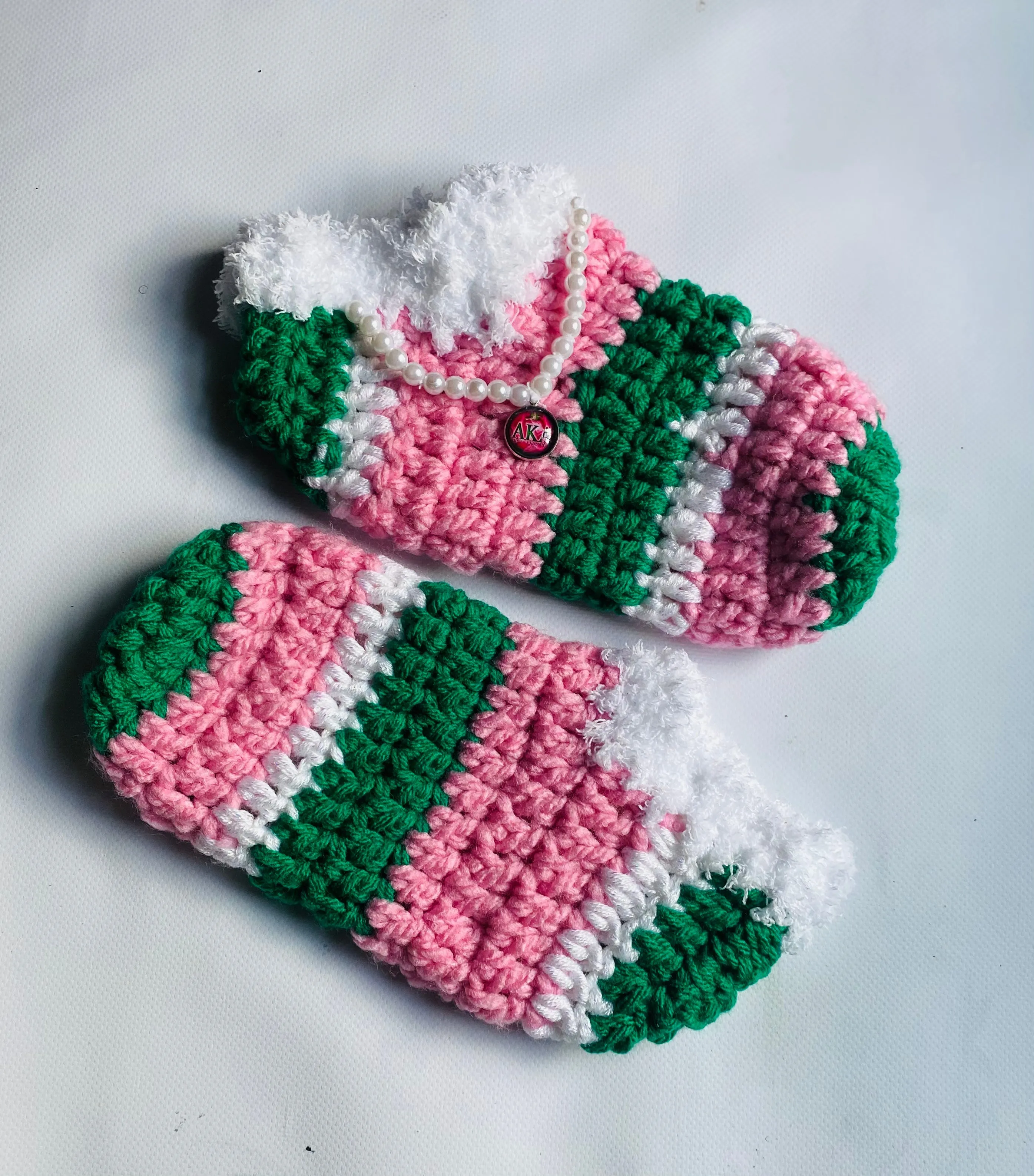 Fur trim socks
