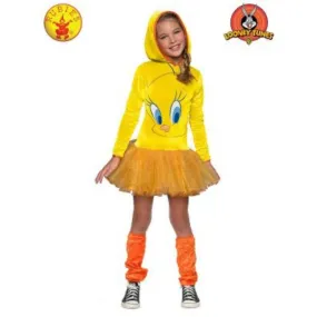 Girls Tweety Hooded Costume - M