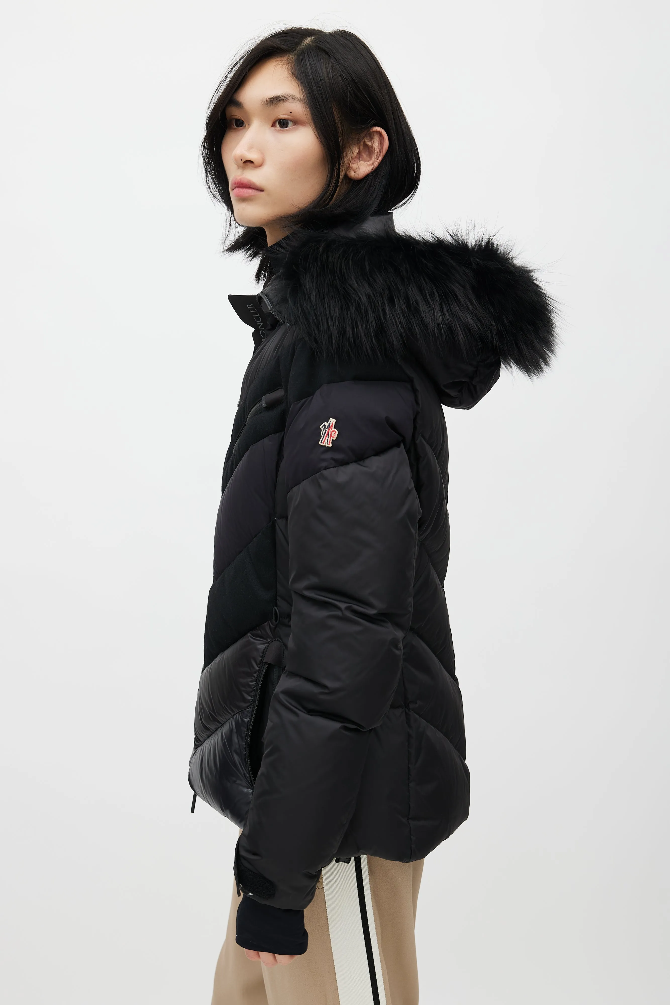 Grenoble Black Padded Ski Jacket