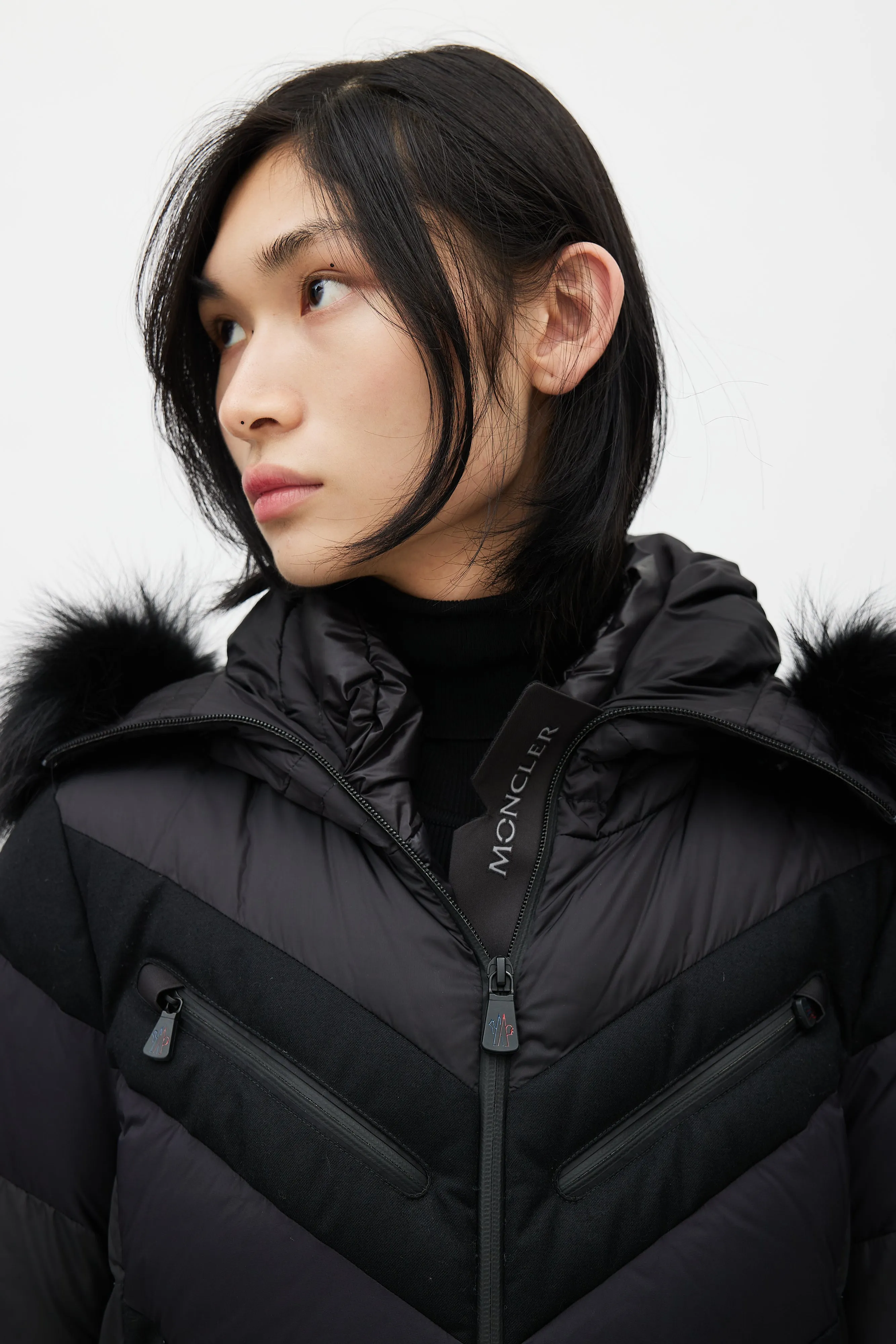 Grenoble Black Padded Ski Jacket