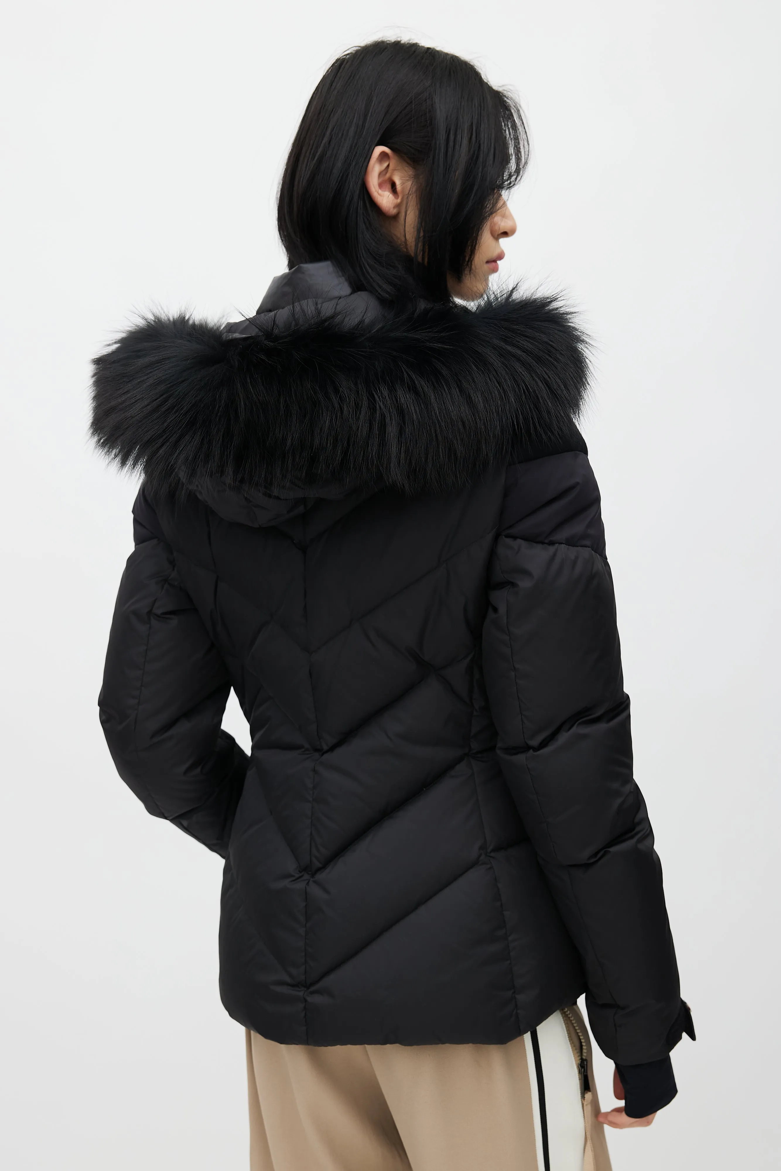 Grenoble Black Padded Ski Jacket