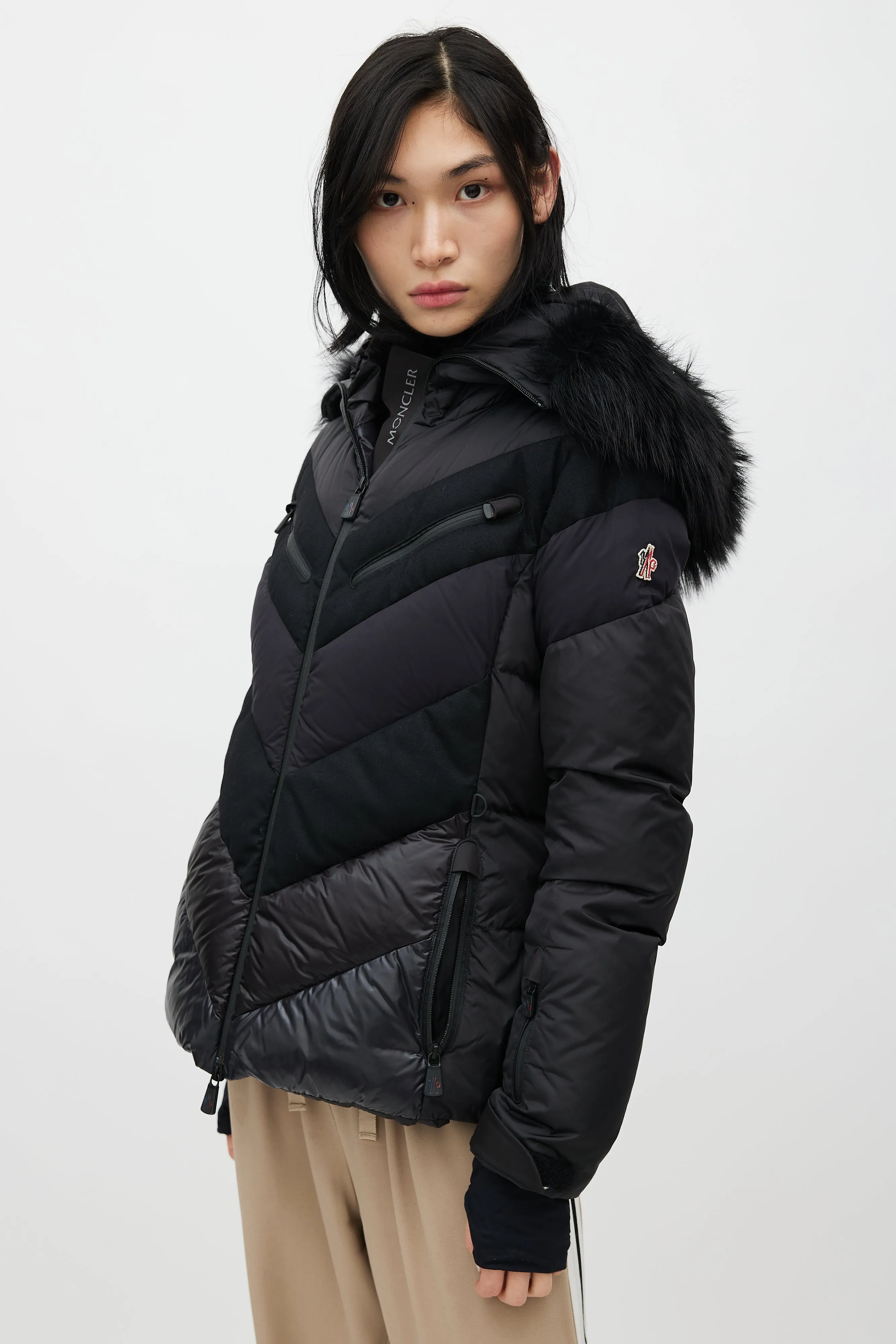 Grenoble Black Padded Ski Jacket