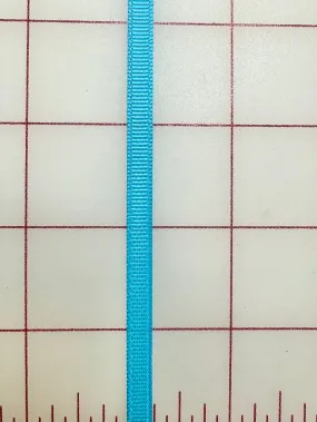 Grosgrain Ribbon - 1/4-inch Mystic Blue (Turquoise)