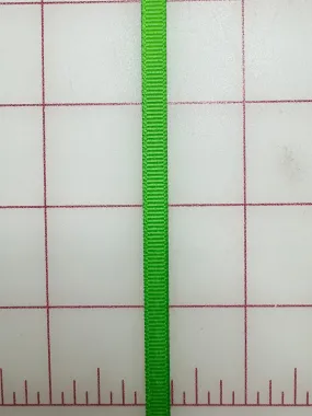 Grosgrain Ribbon - 1/4-inch Spring Green