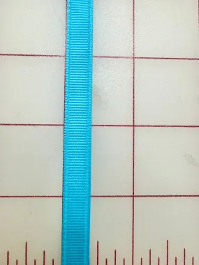Grosgrain Ribbon - 3/8-inch Mystic Blue (Turquoise)
