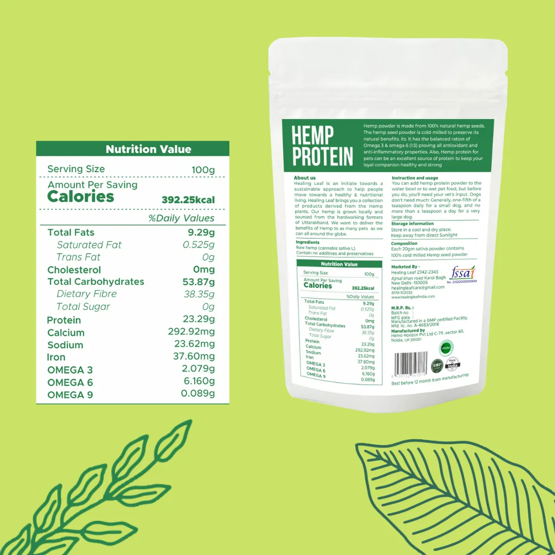 Hemp Protein powder - Pet (100gms)