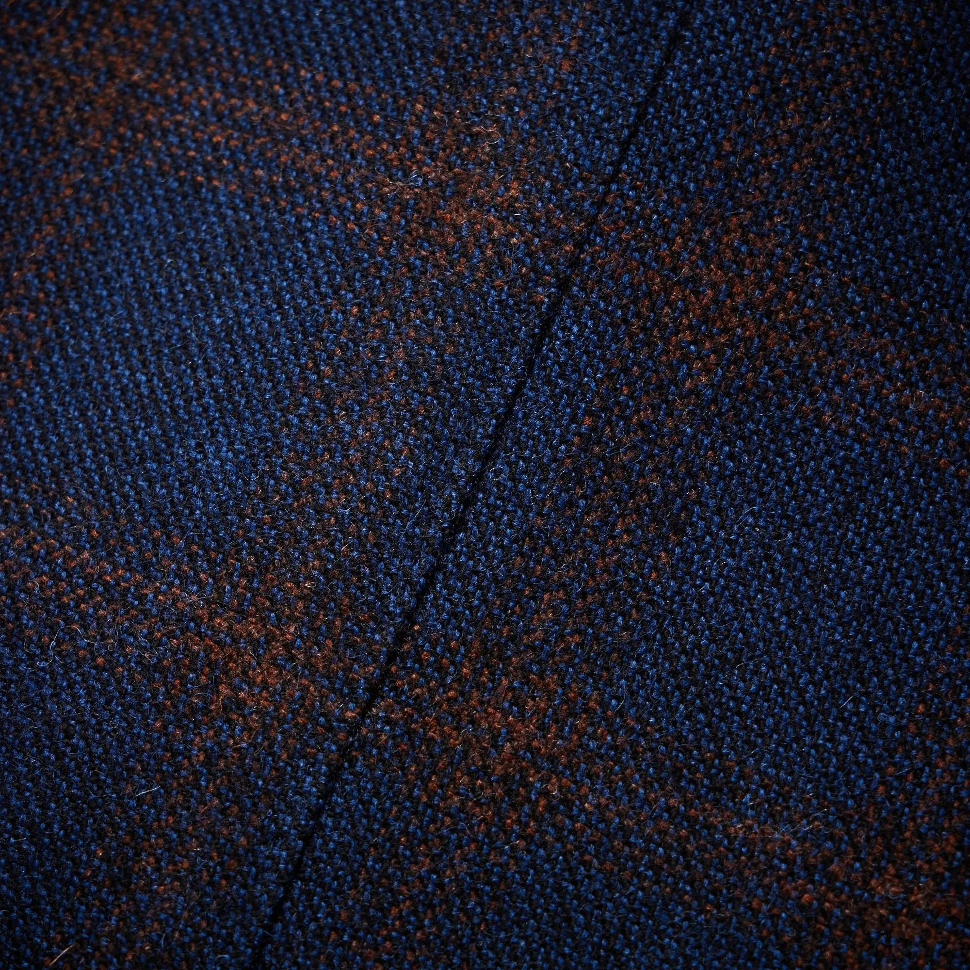 HENRY SARTORIAL x DORMEUIL Dun Full Canvas Check Blazer NAVY/BROWN REG