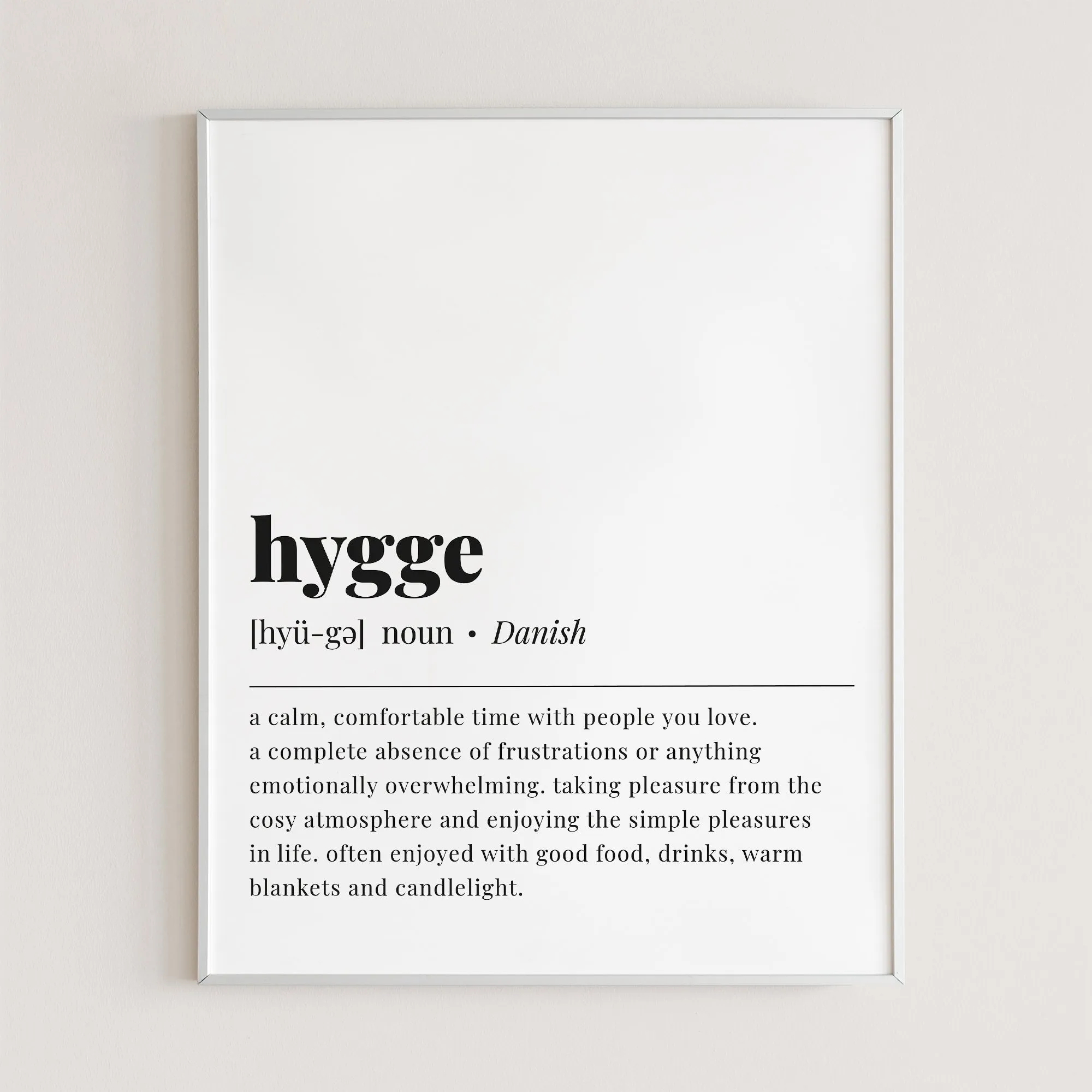 Hygge Definition Print Instant Download