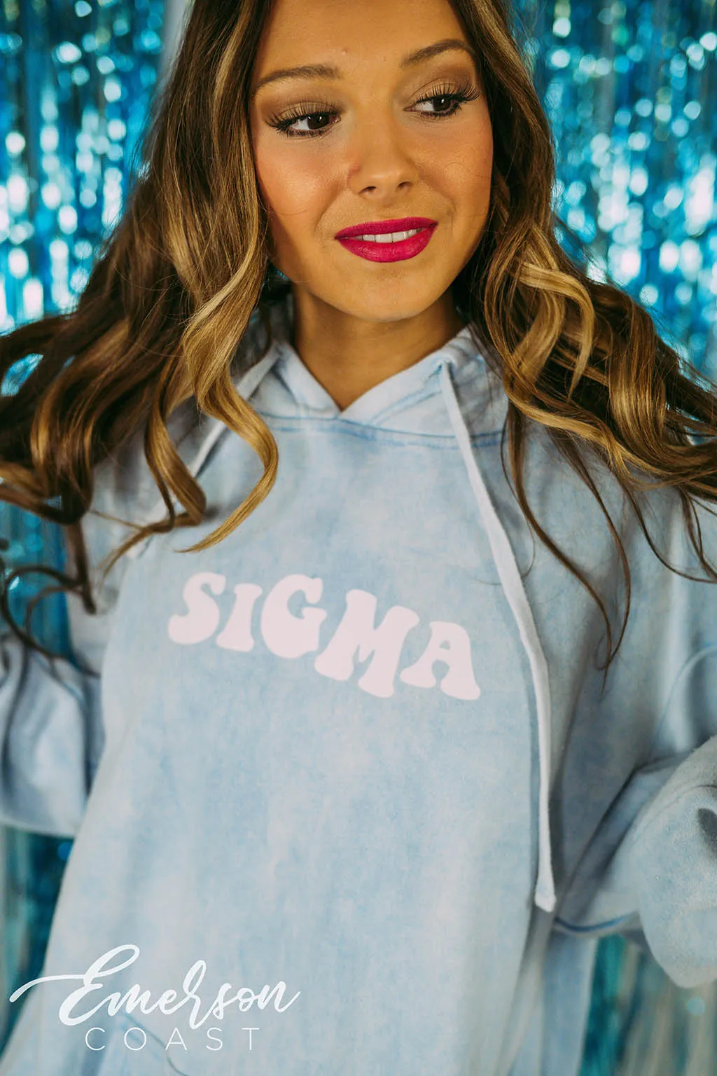 I love Tri Sigma Say It Back Mineral Wash Hoodie