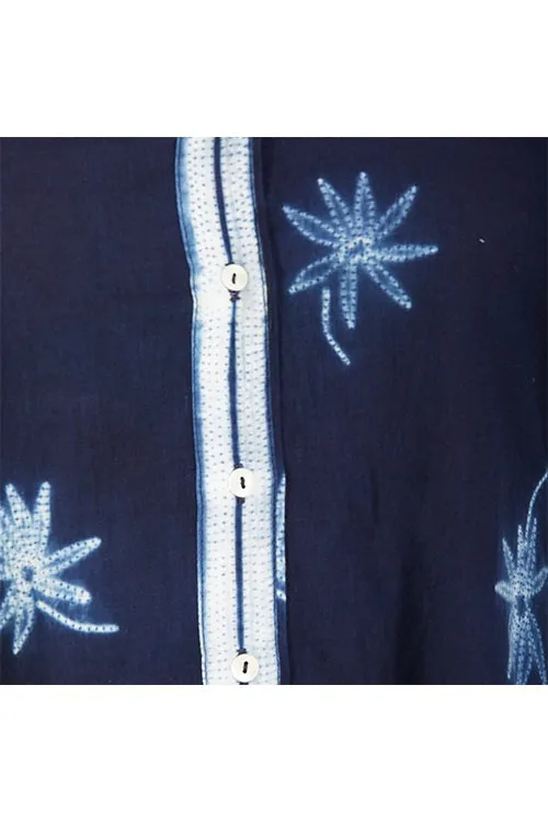 Indigo Lotus Shibori Cotton Tunic