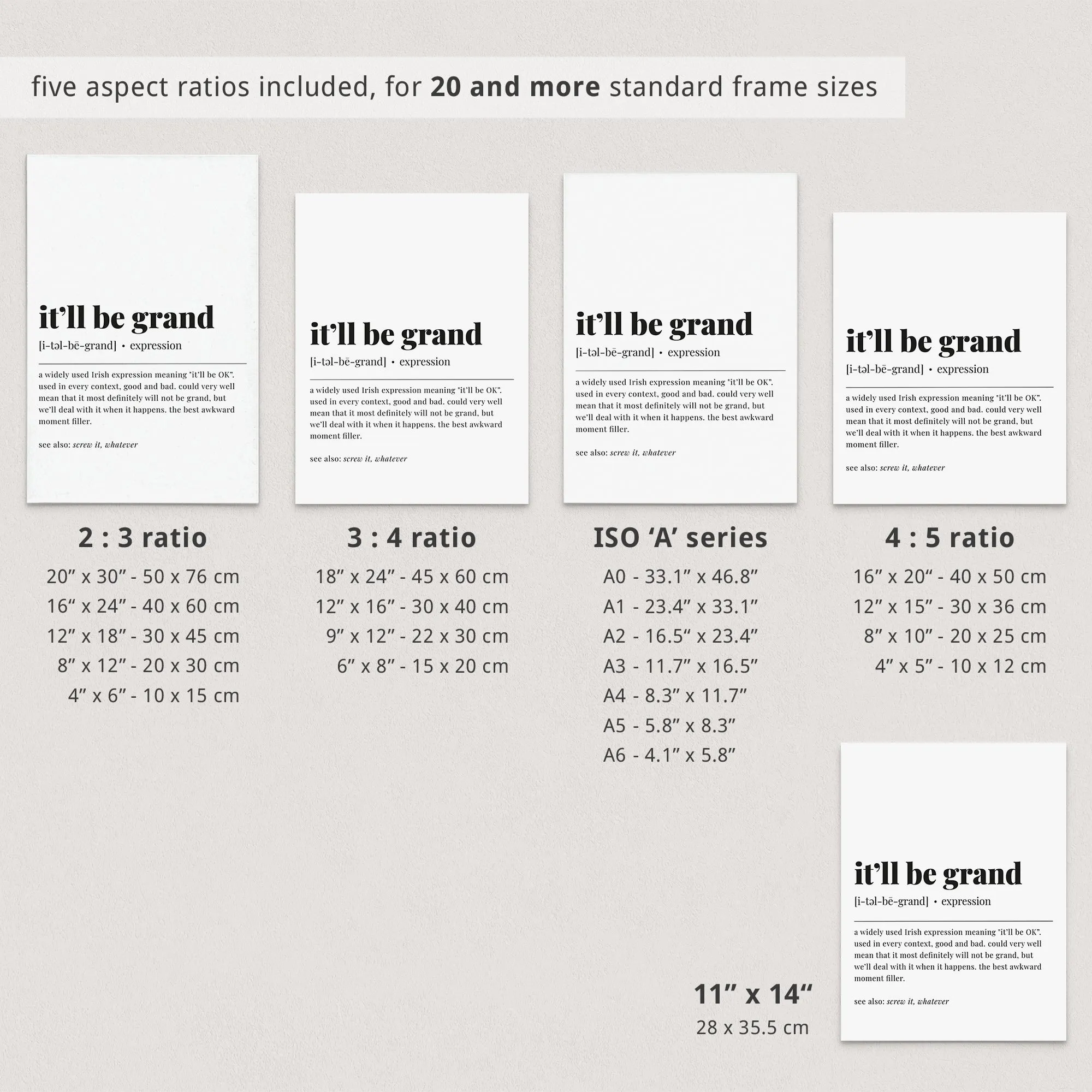 It'll Be Grand Definition Print Instant Download