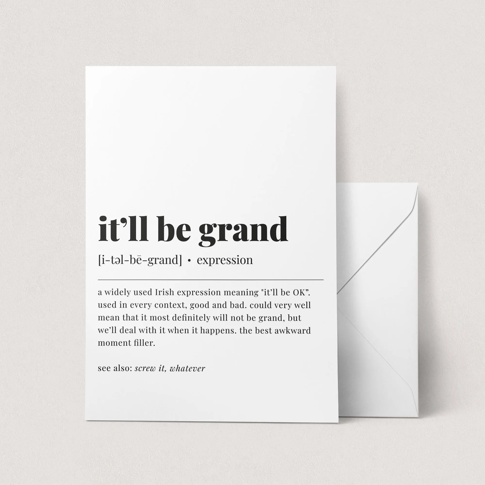 It'll Be Grand Definition Print Instant Download