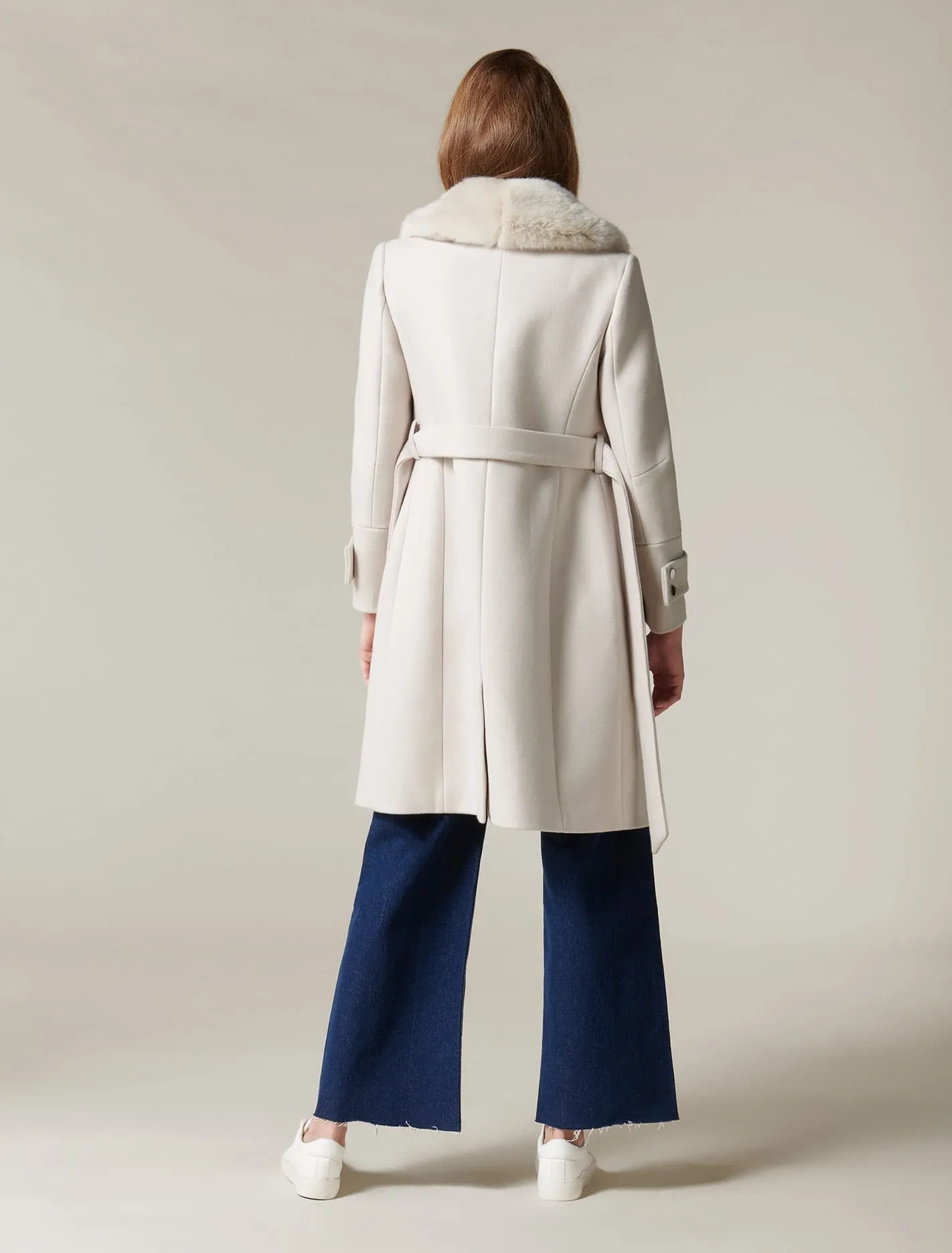 Jamie Fur Collar Coat Petites