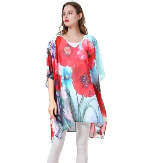 JC061915 Lotus V-Neck Tunic