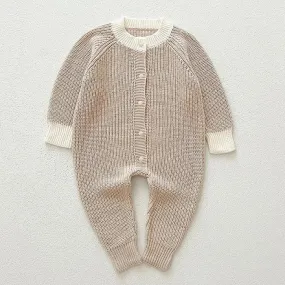 Knit Button Down Jumpsuit