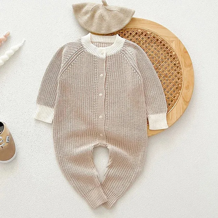 Knit Button Down Jumpsuit