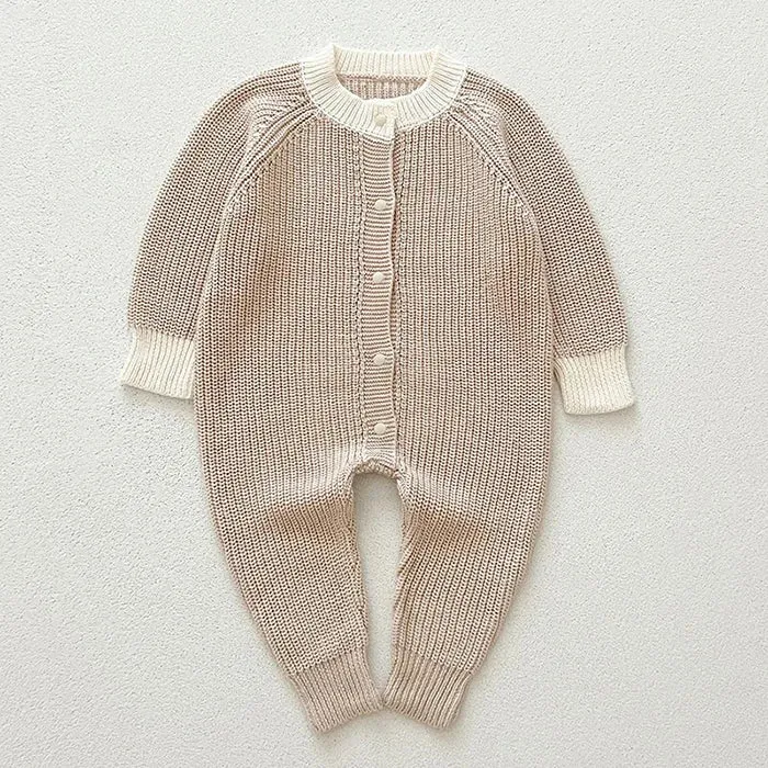 Knit Button Down Jumpsuit