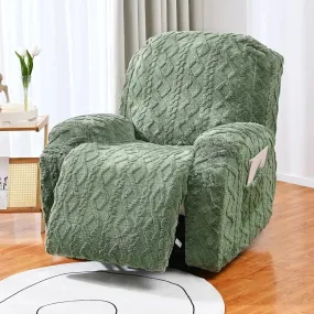 Knitted recliner chair cover