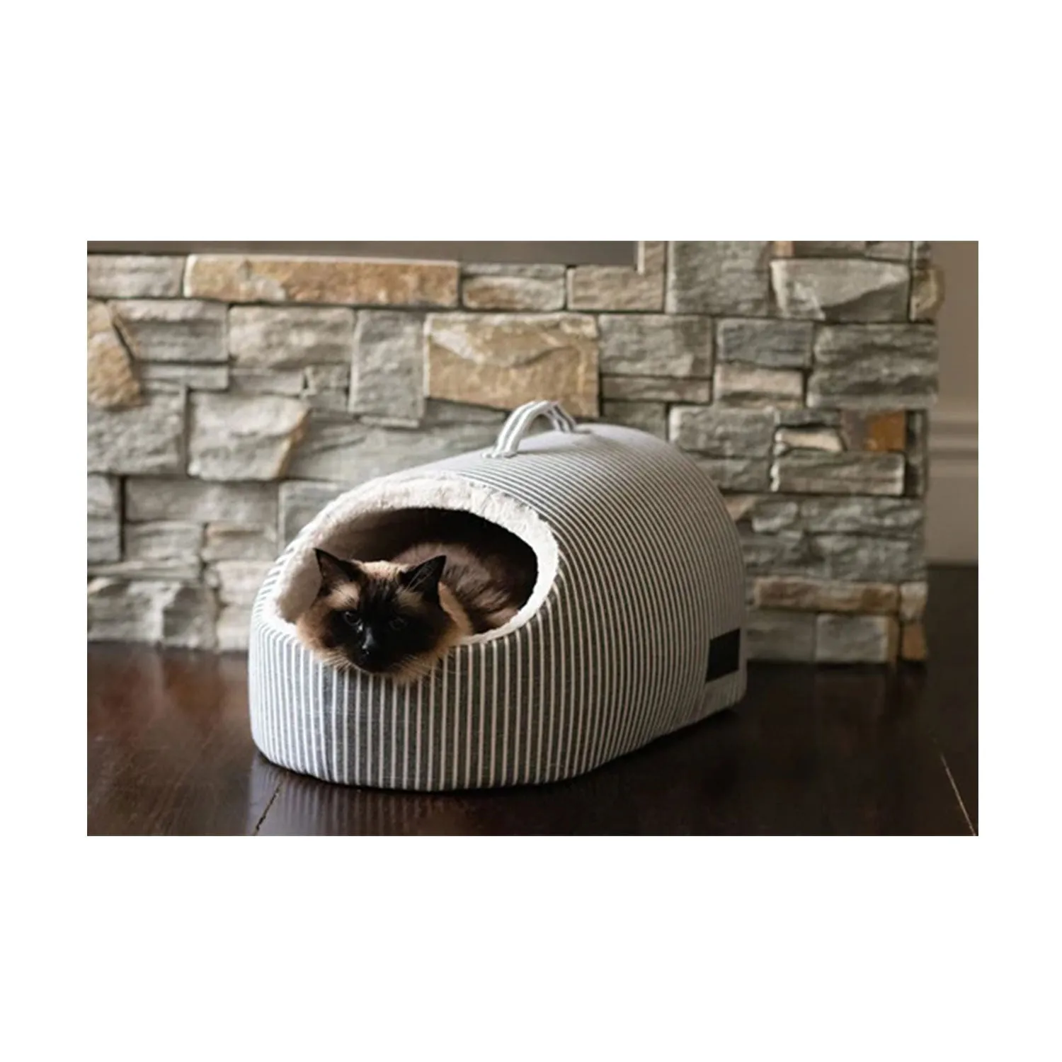 La Doggie Vita Hamptons Stripe Hideaway Cat Dome