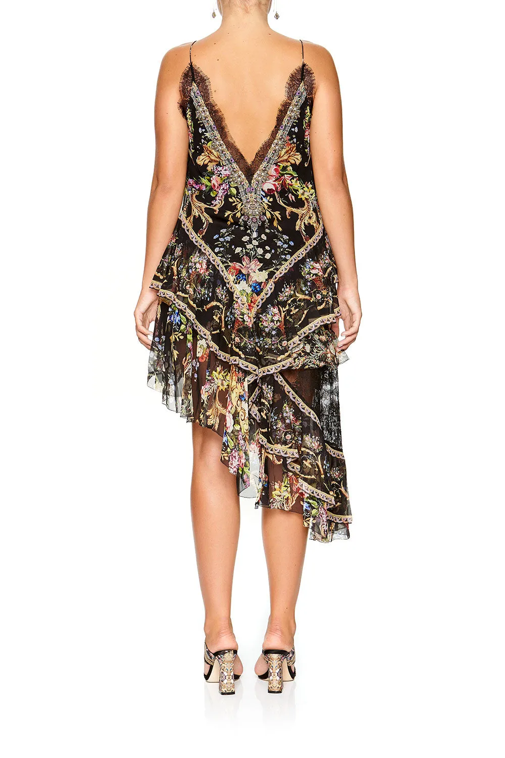 LAYERED ASYMMETRICAL DRESS FRIEND IN FLORA