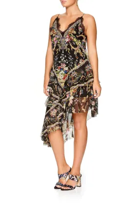 LAYERED ASYMMETRICAL DRESS FRIEND IN FLORA