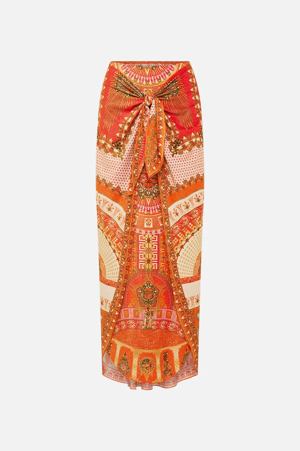 LAYERED LONG SARONG WITH FRONT TIE THE OBELISK GATE